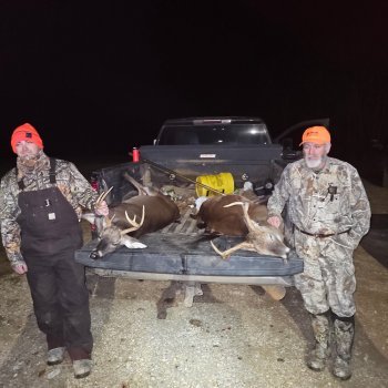 Bynum and Miles Goodson with two nice bucks.