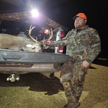 Michael James with a good buck.